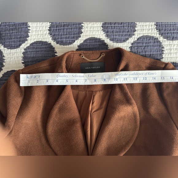 Ann Taylor Wool Blend Belted Coat in Chestnut Brown, Size Small - Picture 9 of 9
